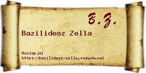 Bazilidesz Zella névjegykártya